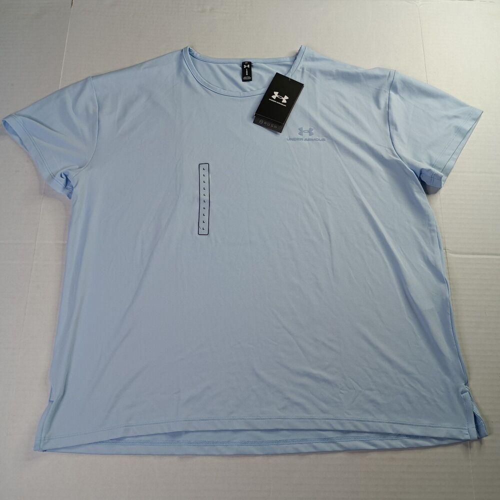 Under Armour RUSH Energy T-shirt Women's L Large Blue Short Sleeve 1379141 464